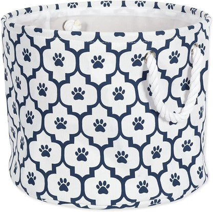 Bone Dry Pet Storage Collection Lattice Paw Print, Small Round by BoneDry