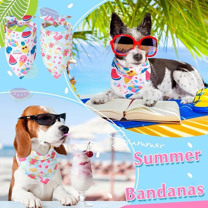 Sweetude 100 Pieces Hawaiian Dog Bandanas Bulk, Summer Bandanas - Image 4