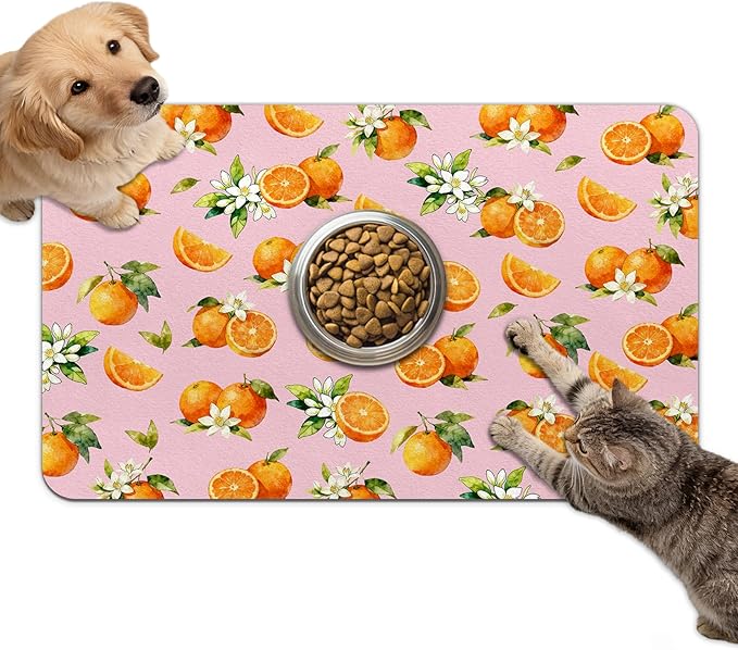Dog Food Mat for Bowls, Absorbent Quick Dry Dog Cat Mats for Food and Water by Unknown