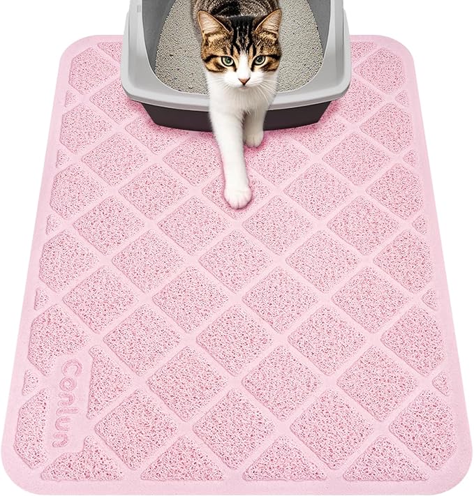 Cat Litter Mat Litter Trapping Mat, Less Waste Cat Litter Box Mat by Conlun