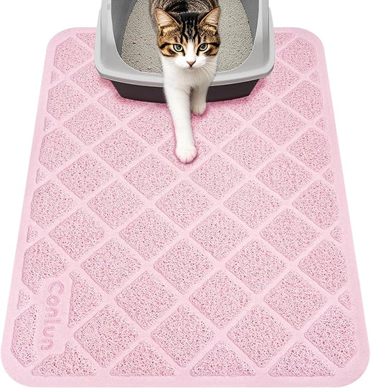Cat Litter Mat Litter Trapping Mat, Less Waste Cat Litter Box Mat by Conlun