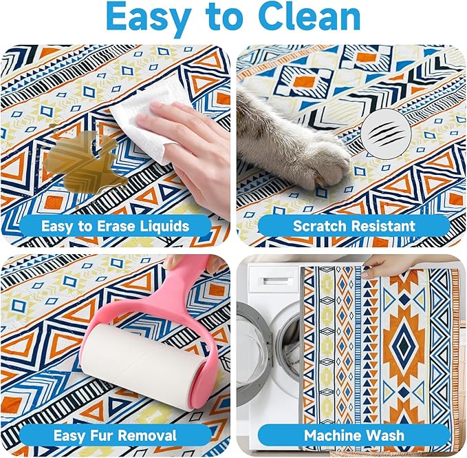 Waterproof Dog Blanket, Bohemian Dog Bed Cover Pet Blanket, Reversible Sofa - Image 4