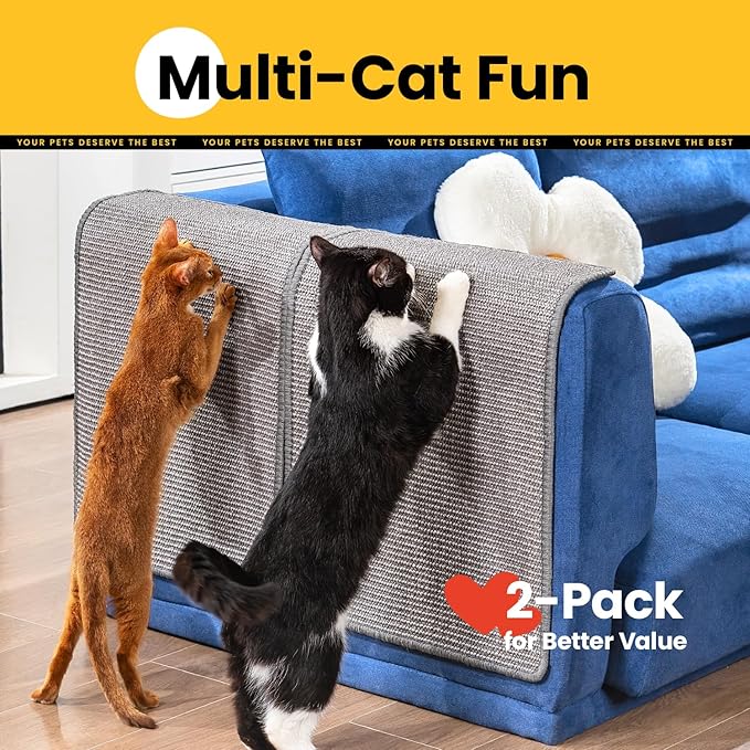 Cat Scratcher Mat, Natural Sisal Cat Scratch Pad - Image 3