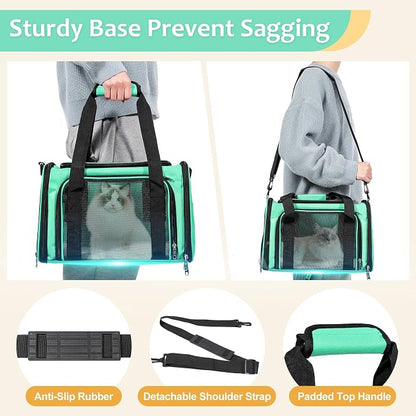 Discala Cat Dog Carrier Up to 15 Lbs TSA Airline Approved Pet Carrier - Image 5