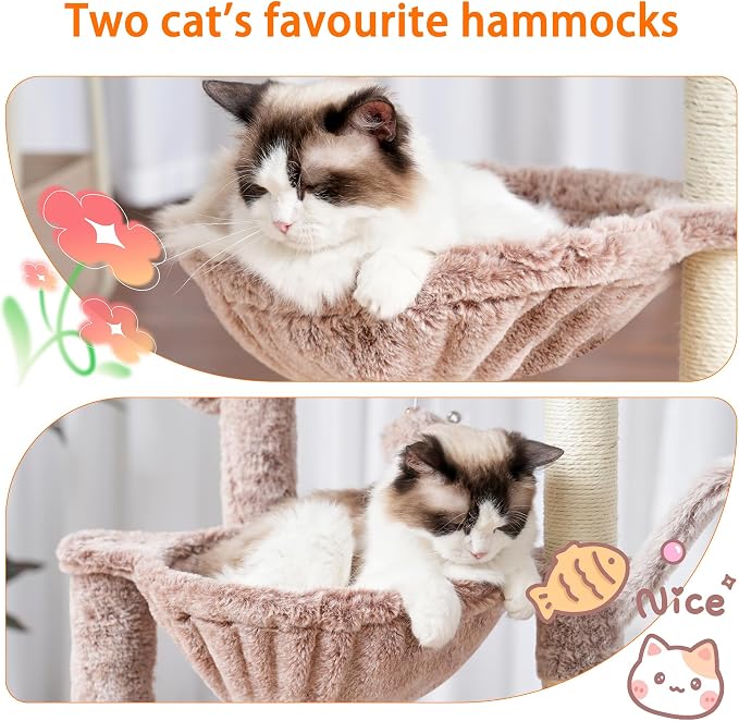 Heybly Cat Tree, 39.4 Inches Tower Condo - Image 4