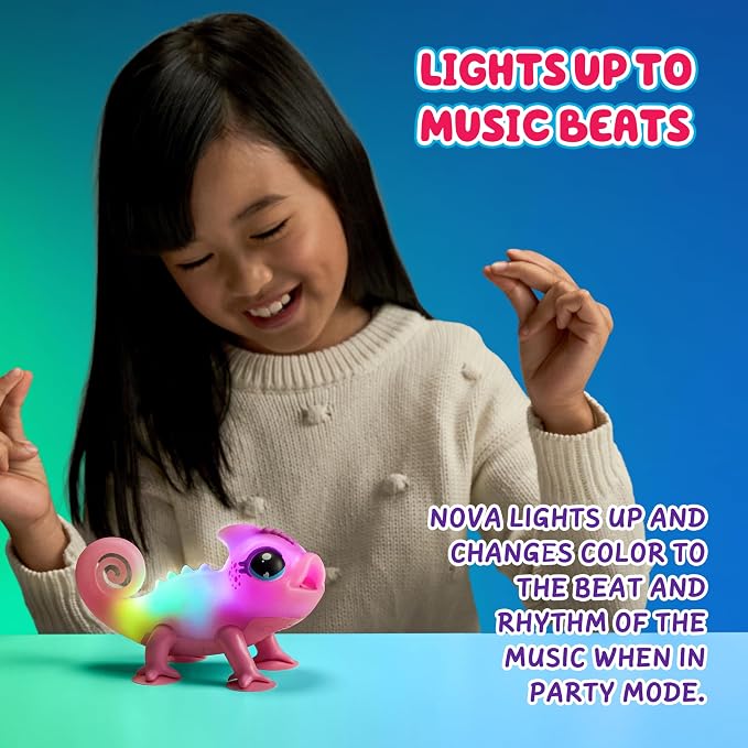 Little Live Pets Nova The Li’l Chameleon Toy, Interactive Light Up Toy Pet - Image 5