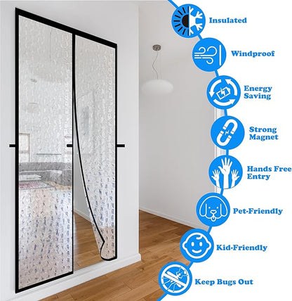 RELIANCER Magnetic Thermal Insulated Door Curtain, Waterproof EVA Door Cover - Image 6
