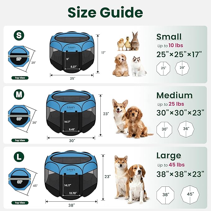 Love's cabin Pet Puppy Dog Playpen, Small Dog Tent Crates Cage Indoor/Outdoor - Image 2