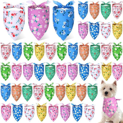 Weewooday 50 Pcs Spring Dog Bandanas Bulk by Weewooday