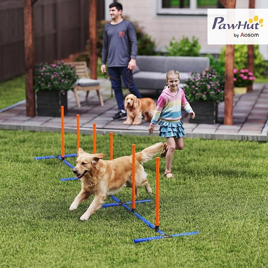 PawHut Adjustable Dog Agility Training Equipment, Dog Agility Course Backyard - Image 2