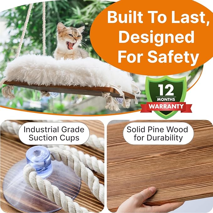 Cat Hammock with Industrial-Grade Suction Cups - Image 6
