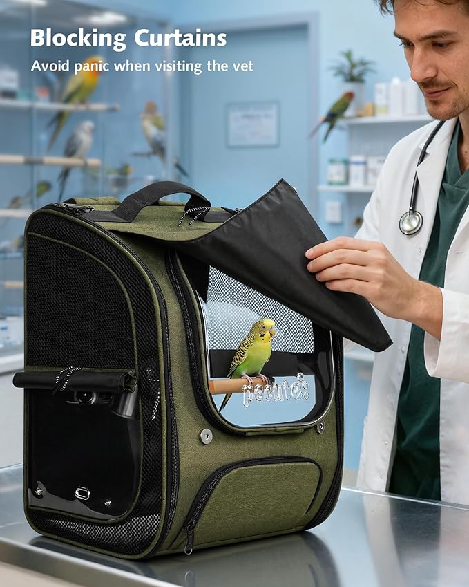 Pecute Bird Backpack Carrier for Small Birds, Bird Carrier - Image 5