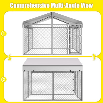 10 x 10 x 6 ft Outside Dog Kennel Outdoor Large - Image 8