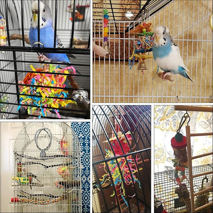 YUEPET 4 Pack Bird Shredder Toys Small Parrot Chewing Toys Parrot Cage Foraging - Image 8