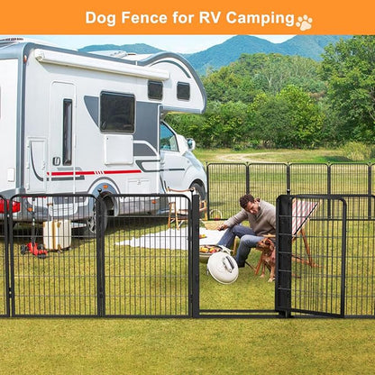 Wide Gate Dog Fence Outdoor Pens Outside, Portable Dog Play Pen 40" H 30 Panels - Image 5