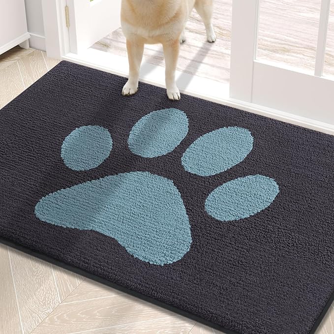 Buganda Dog Door Mat for Muddy Paws, Absorbent Dirt Trapper Non Slip Indoor by Buganda