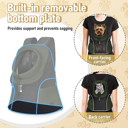 WOYYHO Pet Dog Carrier Backpack Small Dog Front Backpack Ventilated Mesh Dog - Image 5