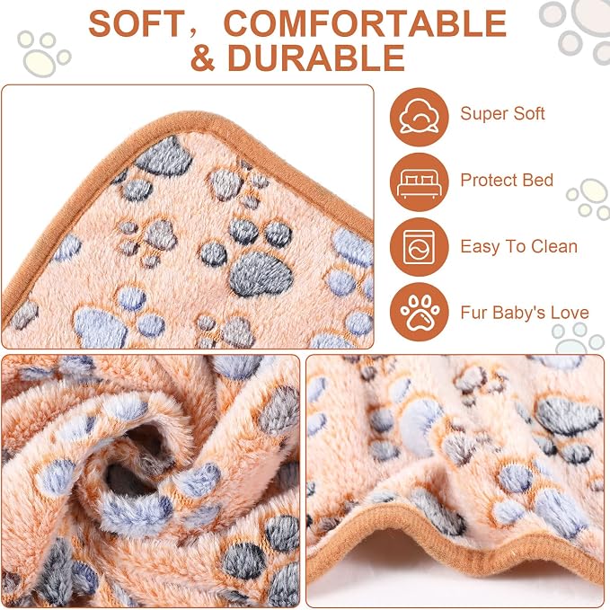 Tatuo 4 Pcs Dog Blanket for Pet Cat Blankets Indoor Puppy Teething Stuff Toys - Image 3