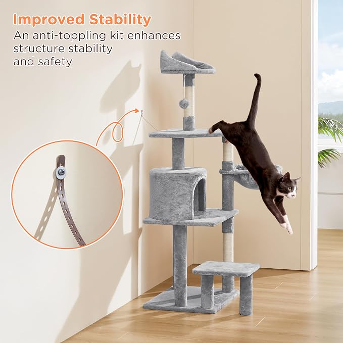 Yaheetech 57in Multi-Level Cat Tree Tower - Image 5