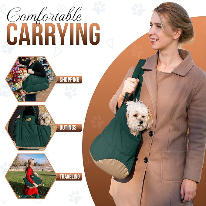 Plush Dog Purse Carrier for Small Dogs, Soft Dog Tote Bag - Image 4