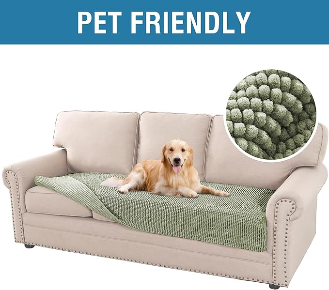 H.VERSAILTEX Plush Chenille Dog Bed Cover Thick Soft Sofa Cover - Image 3