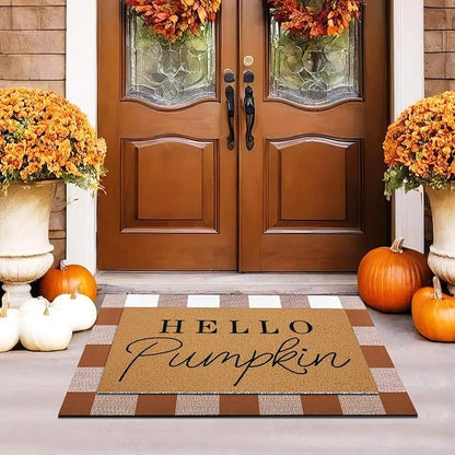 Tinideya 2 Pcs Door Mat Welcome Non Slip Coir Mats Floor Layering Doormats - Image 3