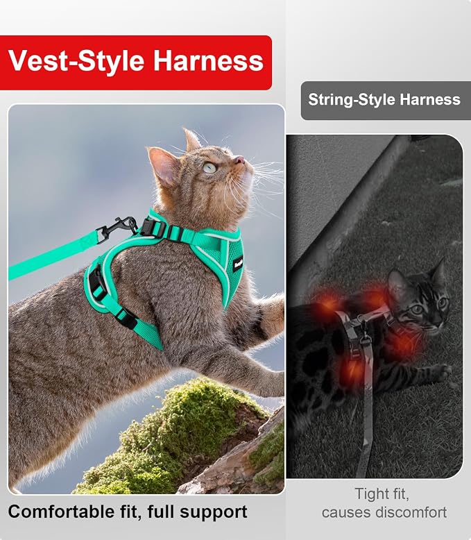 Cat Harness and Leash for Walking Escape Proof Soft Adjustable Cat Leash - Image 7