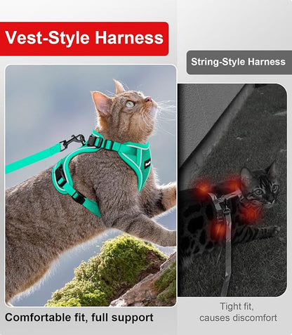 Cat Harness and Leash for Walking Escape Proof Soft Adjustable Cat Leash - Image 7