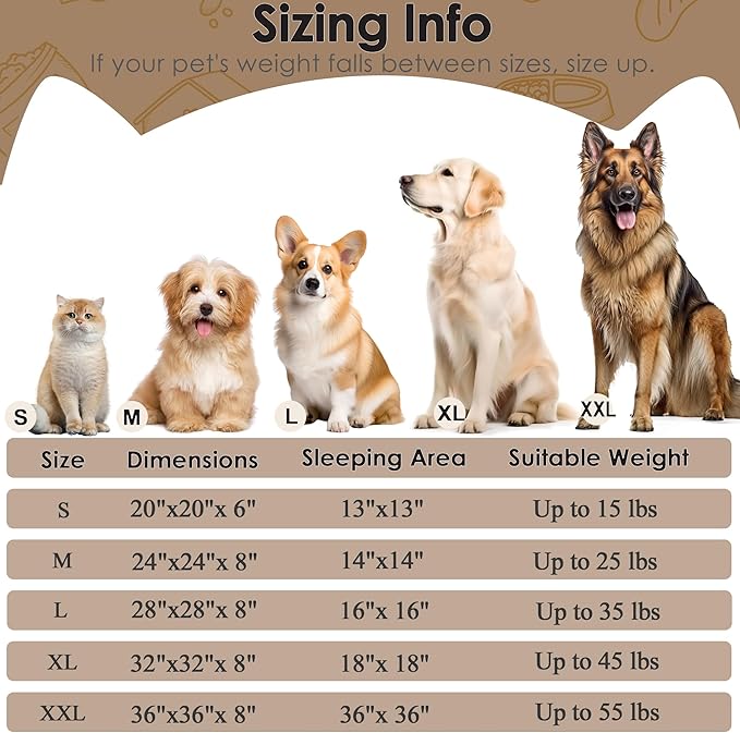 Extra Large Dog Beds, 36 Inch Human Dog Anxiety Relief Comfort Bed, - Image 2