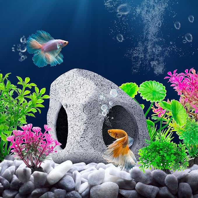 CousDUoBe 10Pcs Aquarium Hideaway Rock Cave Fish Tank Decorations quarium - Image 7