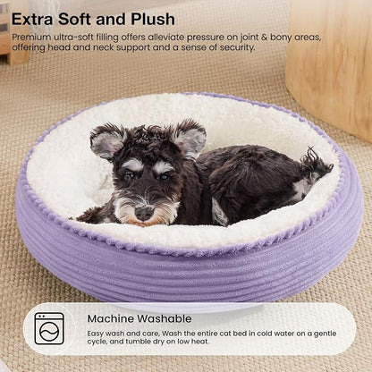 Love's cabin Round Donut Cat and Dog Cushion Bed, 25in Pet Bed - Image 7