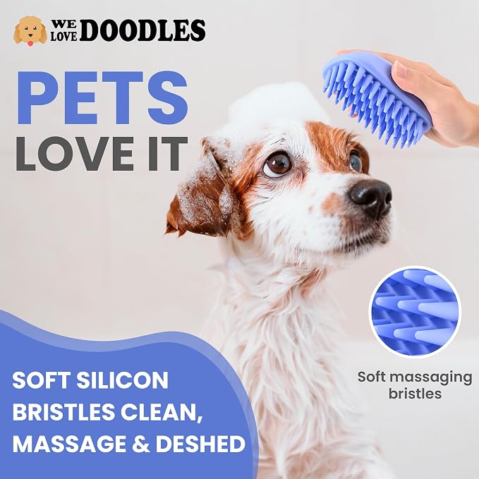 Dog Grooming Bath Brush, Pet Rubber Brush - Image 4