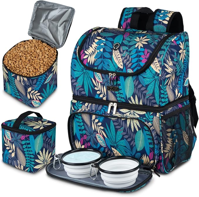BAGLHER Pet Travel Bag, Double-Layer Pet Supplies Backpack, Pet Travel Backpack by BAGLHER