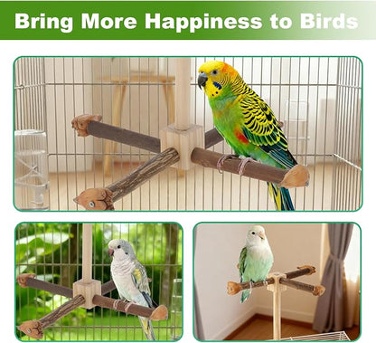 Rotating Bird Perches, Natural Wooden Perch - Image 6