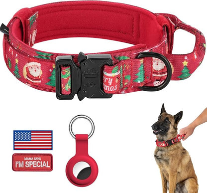 DAGANXI Christmas Tactical Dog Collar, Adjustable Military Training Nylon Dog by DAGANXI