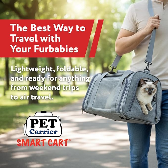 dbest Products Pet Smart Cart Sport, Soft Sided Collapsible Cat Carrier Airline - Image 6