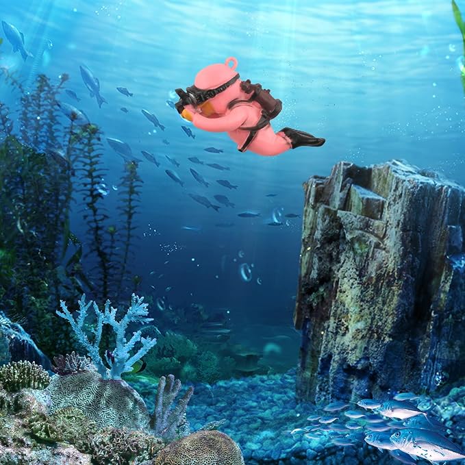 onesimcr Floating Fish Tank Decorations, Aquarium Decorations, Lovely Diver - Image 8