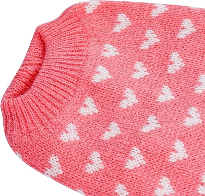 Dxhycc Dog Knitted Sweater Dog Heart Sweater Puppy Sweater Warm Soft Pet - Image 6