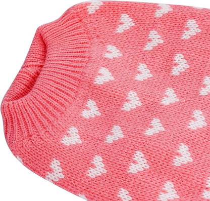 Dxhycc Dog Knitted Sweater Dog Heart Sweater Puppy Sweater Warm Soft Pet - Image 6