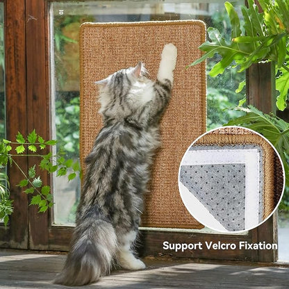 FUKUMARU Cat Scratcher Mat, 23.6 X 15.7 Inch Natural Sisal Cat Scratch Mats - Image 5