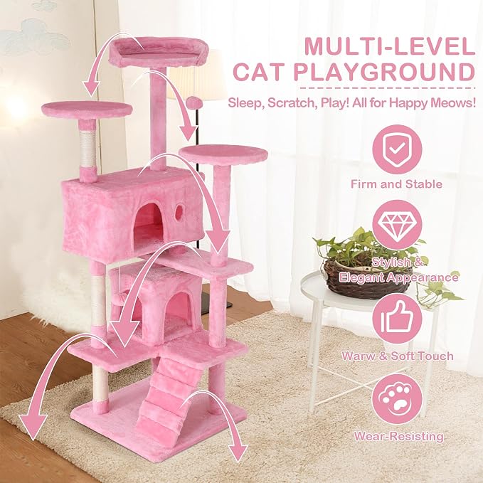 Heavy Duty Cat Tree Tower, Cat Condo, Hanging Ball - Image 3