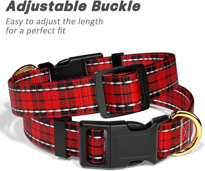 Reflective Dog Collar for Large Dogs, Cute Boho Adjustable Heavy-Duty Nylon - Image 6