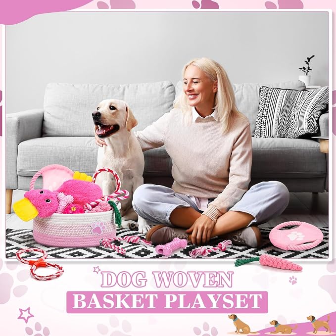Zopeal Puppy Dog Toy Gift Storage Basket - Image 6