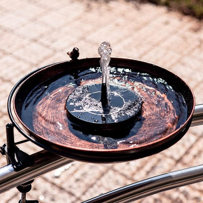 DREAMSOUL Deck Mounted Bird Bath Metal Birdbath Bowl Unheated - Image 2