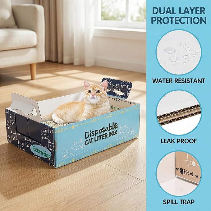 Hiceeden 8 Pcs Disposable Litter Box - Image 5
