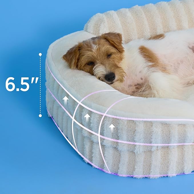 LE SURE Cute Dog Bed Medium Size Dog, Orthopedic Waterproof Medium Pet Beds - Image 2