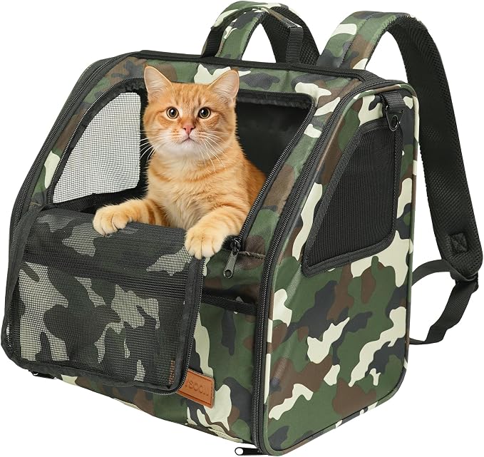 PETUX Cat Backpack Carrier for Small Cat ＆ Dog up to 12 lb by PETUX