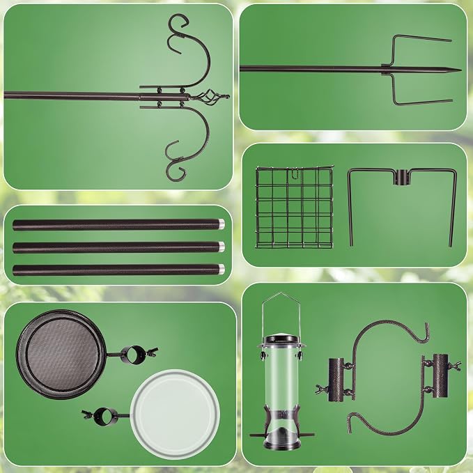Bird Feeding Station Kit, 87 Inches Bird Feeder Pole - Image 5