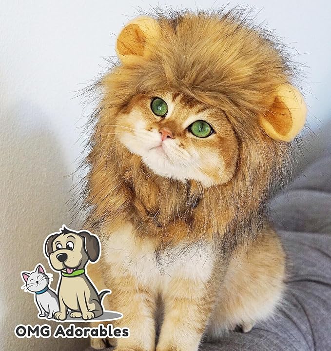 Lion Mane Costume for Cats - Image 4