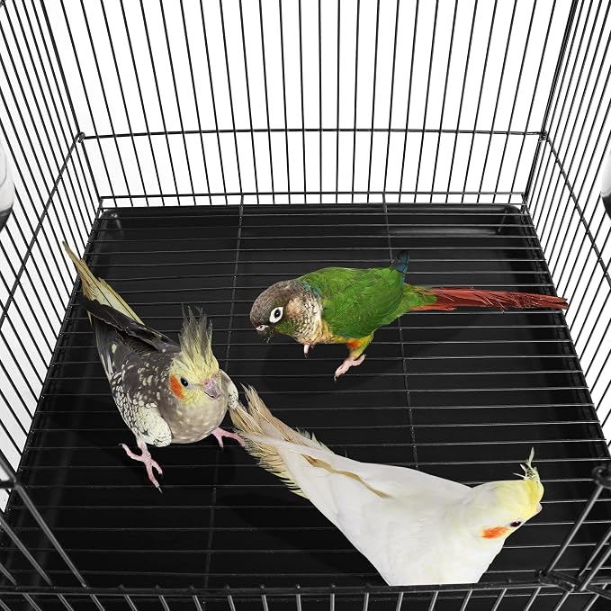 Yaheetech 57-Inch Rolling Open Top Roof Bird Cage - Image 7